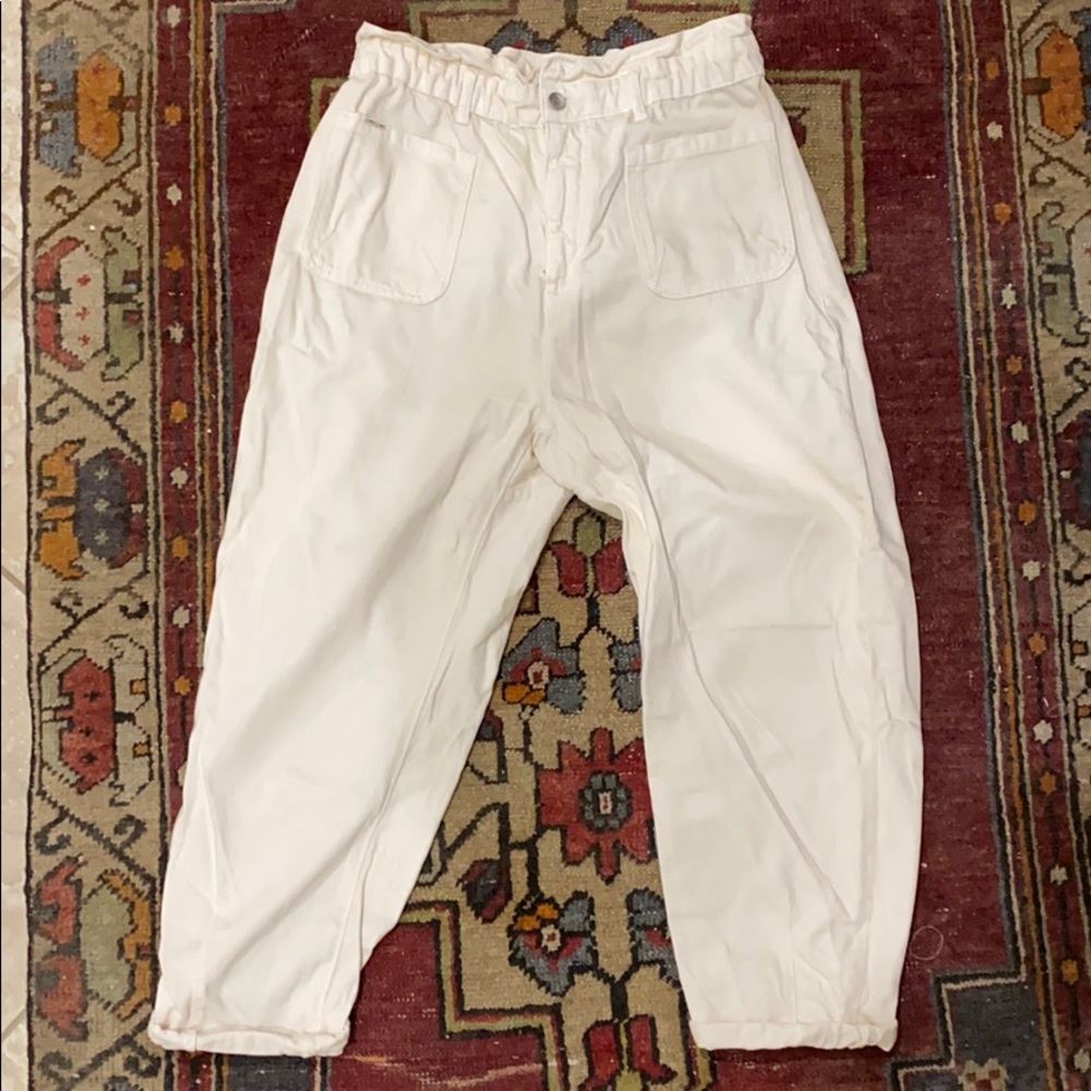Zara paper bag waist denim